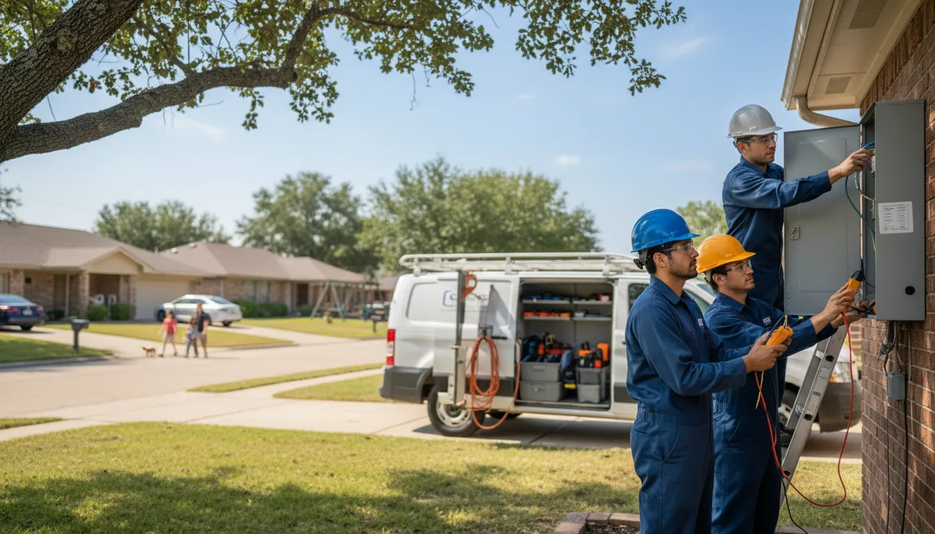 Certified electrician providing emergency electrical services in Cross Plains, TX